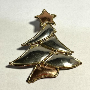 Metal Christmas Tree Lapel Pin Brooch
