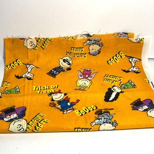 Peanuts Gang Halloween Cotton Fabric 23 x 21 inches