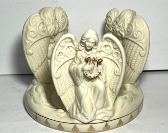 Pfaltzgraff クリスマス ホワイト エンジェル ピラー キャンドル