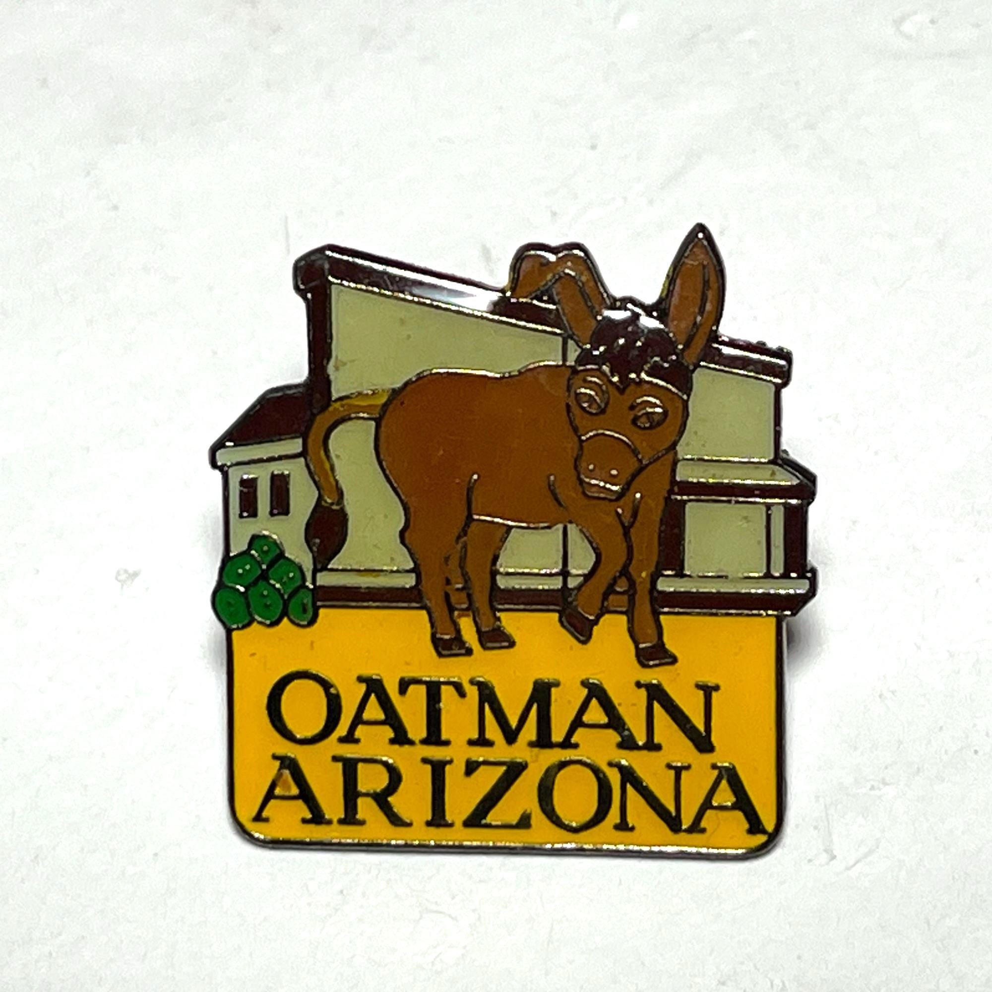 Vintage Oatman Arizona Souvenir Enamel Lapel Pin - Etsy