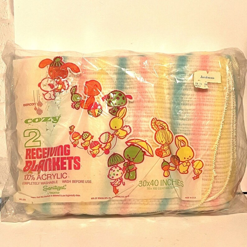 Vintage Beacon Baby Receiving Blankets 30 X 40 Set of 2 Etsy