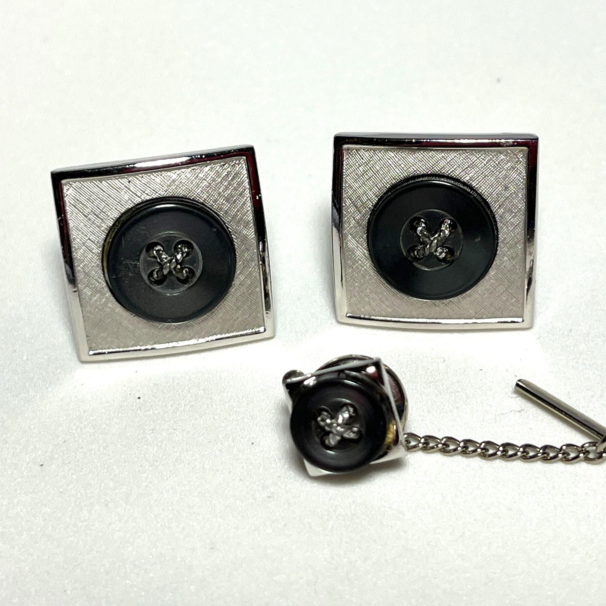 Boutons De Manchette Vintage Swank Button X Design - Occasion, Style Rétro Pour Homme