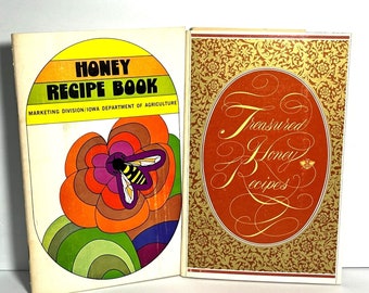 Lot de 2 livres de recettes Honey Recipes vintage des années 1970