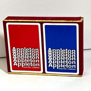 Appleton Electric Company Werbung Spielkarten 2 Decks Versiegelt