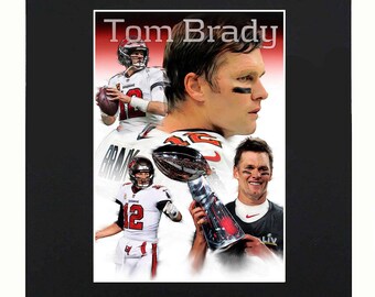 Tom Brady Tampa Bay Buccaneers Football NFL super bowl champions Art Print Picture Photograph Poster Gift Wall Decor Display Matted