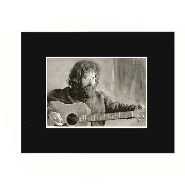 Jerry Garcia  Portrait Art Artworks Print Picture Photograph Small Poster Decor Display Size with Matted 8"x10"