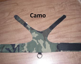 SafetyKatz Walking Jacket Camo ; Custom Made Cat Reversible Harness Vest Collar Kitten Kitty