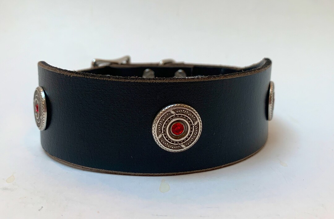 Collar de bisel de vidrio rojo cónico - Etsy España
