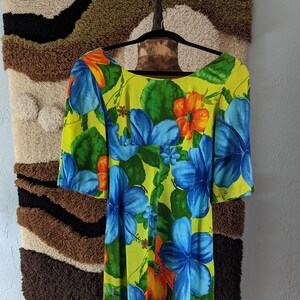Rare Authentic Hawaiian Bark Cloth Dress &quot;Ui-Maikai&quot; Size S