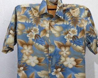 Chemise Hawaïenne Pierre Cardin – Taille L – Coton – Motif Tropical