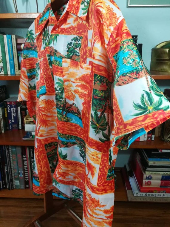 Vintage 60s WAIKIKI HOLIDAY Polyester Hawaiian Sh… - image 4