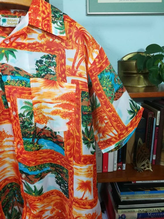 Vintage 60s WAIKIKI HOLIDAY Polyester Hawaiian Sh… - image 3