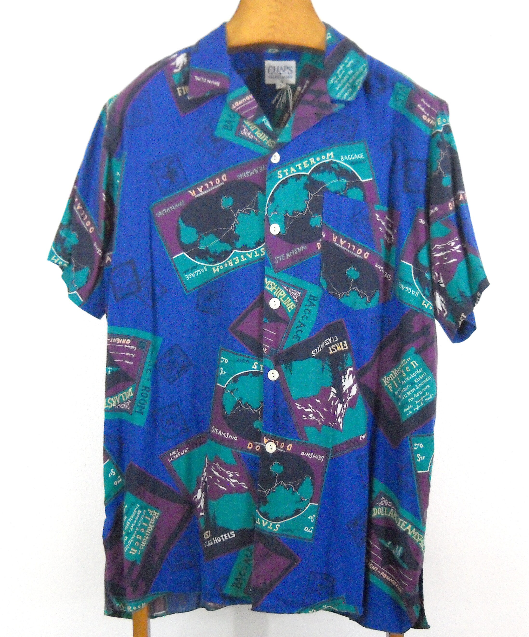 80's Vintage CHAPS Ralph Lauren POLO Short-sleeve Pattern 80's Vintage CHAPS Ralph Lauren POLO Short-sleeve Pattern