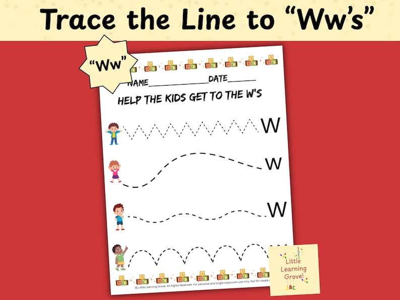 Letter W Worksheets – Preschool Alphabet Activities – Tracing, Coloring ...