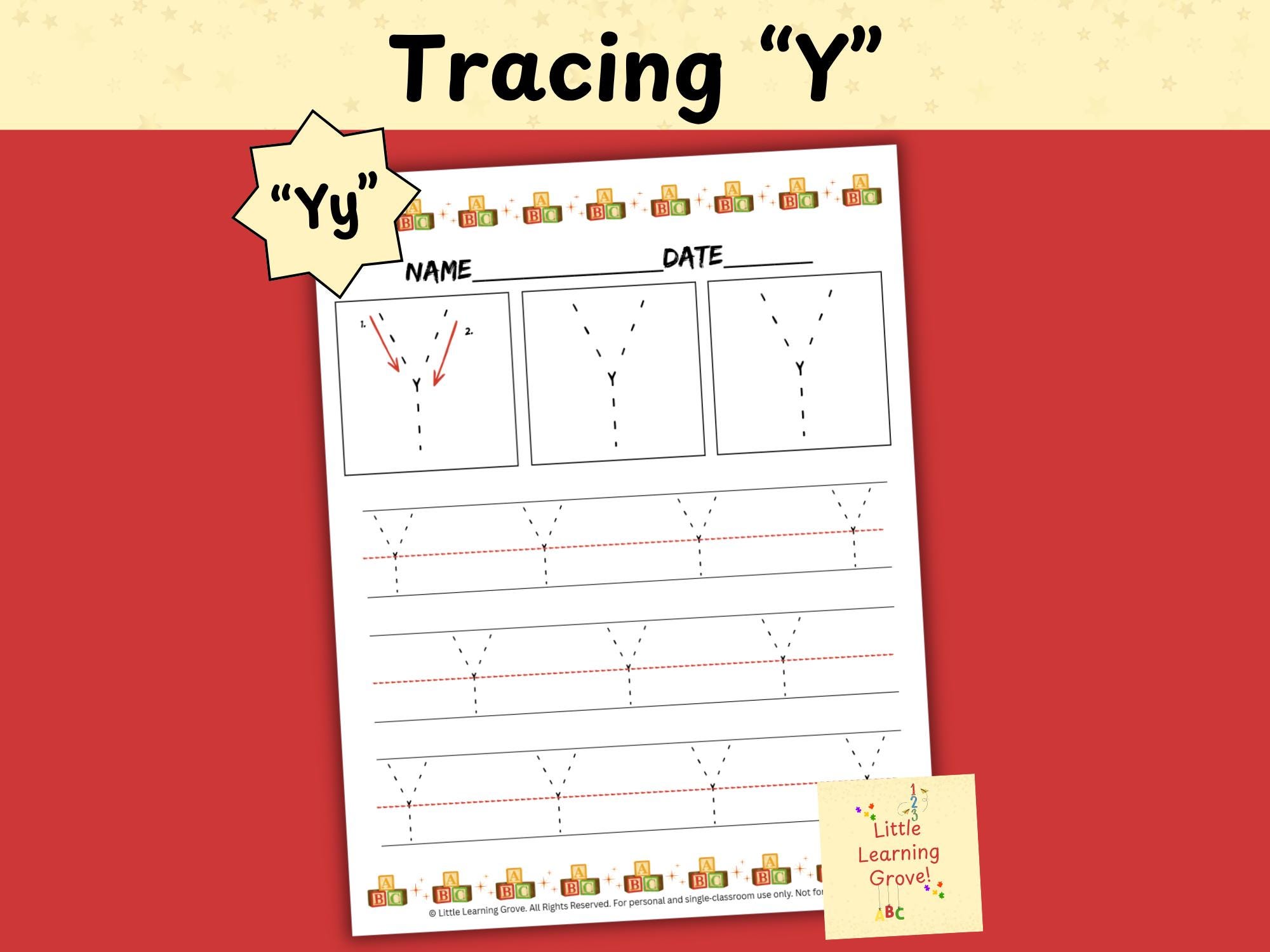 Letter Y Worksheets – Preschool Alphabet Activities – Tracing, Coloring ...