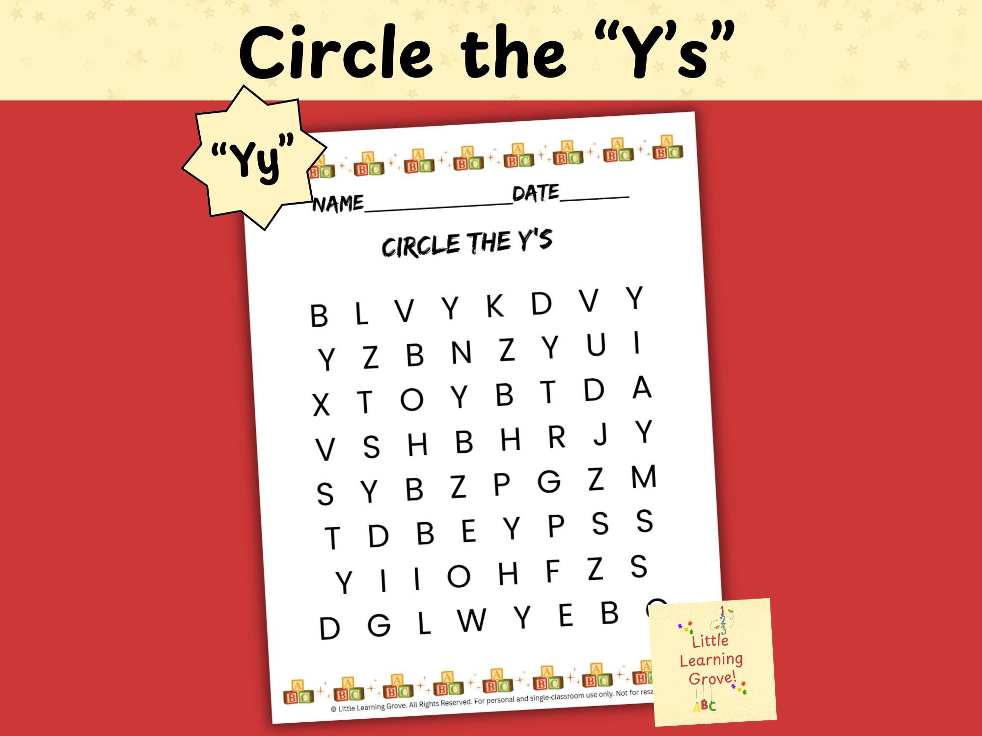Letter Y Worksheets – Preschool Alphabet Activities – Tracing, Coloring ...