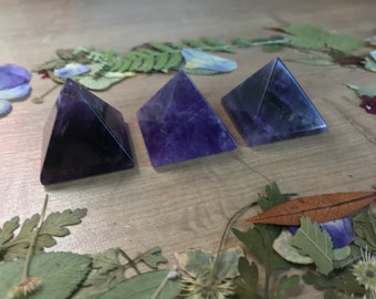 Amethyst Crystal Pyramid / Gift / Home Decor