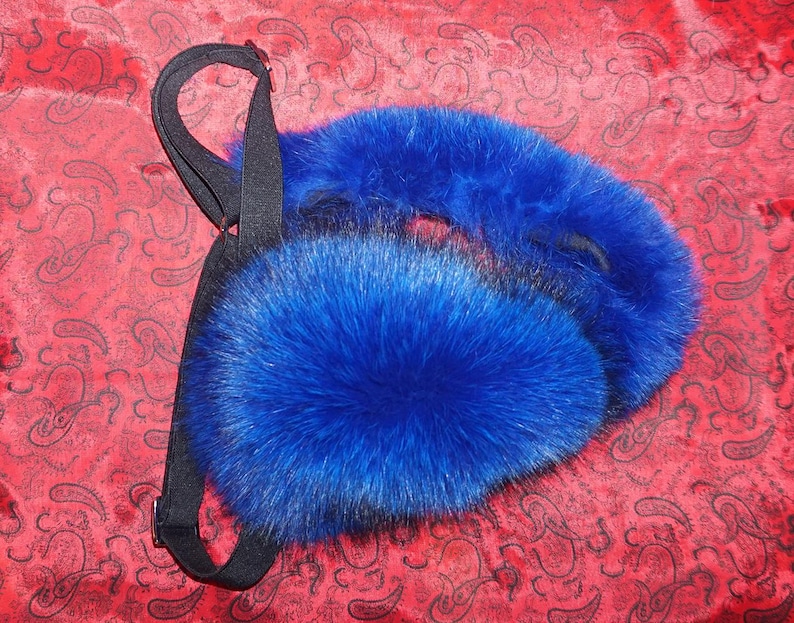 Single Fur String Royal Blue Fox Fur Thong G-string Bikini - Etsy Canada