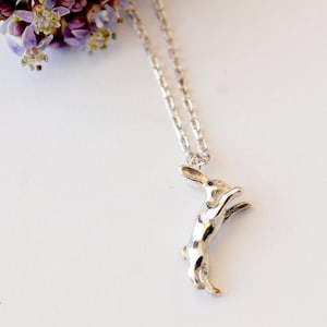 Silver hare necklace | Handmade jewellery UK