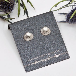 Sterling silver shell earrings | Handmade Uk jewellery
