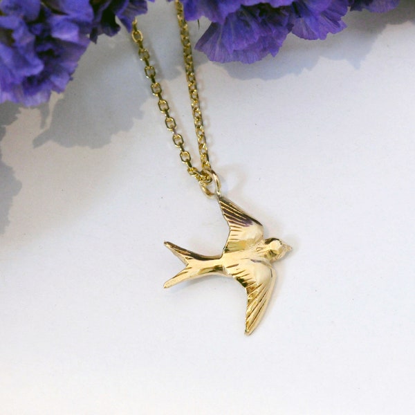 Swallow Necklace - Etsy