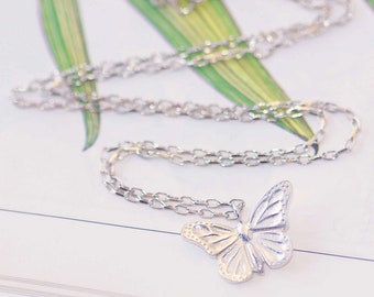 Silver butterfly necklace | Handmade jewellery UK