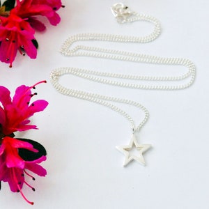 Silver star necklace