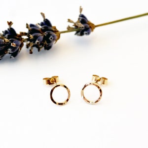 Gold circle earrings | Handmade jewellery UK