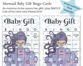20% OFF- Baby Shower Game, Baby Gift Bingo, Mermaid, Under the Sea Theme, INSTANT DOWNLOAD