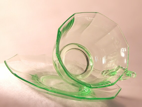 Antique 1920 S Cambridge Glass Co Signed Uranium Etsy