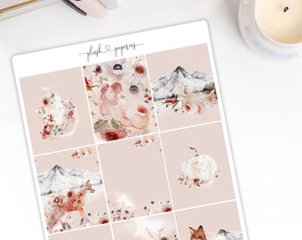 STORAGE SALE! August Flowers • Weekly Kit • Planner sticker kit for Vertical Planners • Planner stickers