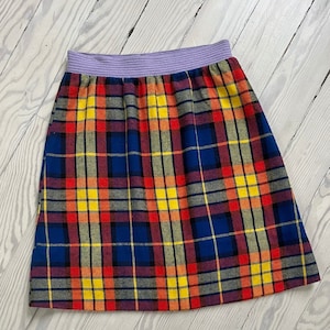 Rainbow Plaid Skirt Etsy UK