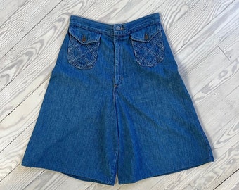 Prairie Underground Light Wash Denim Gauchos/capris Womens Size