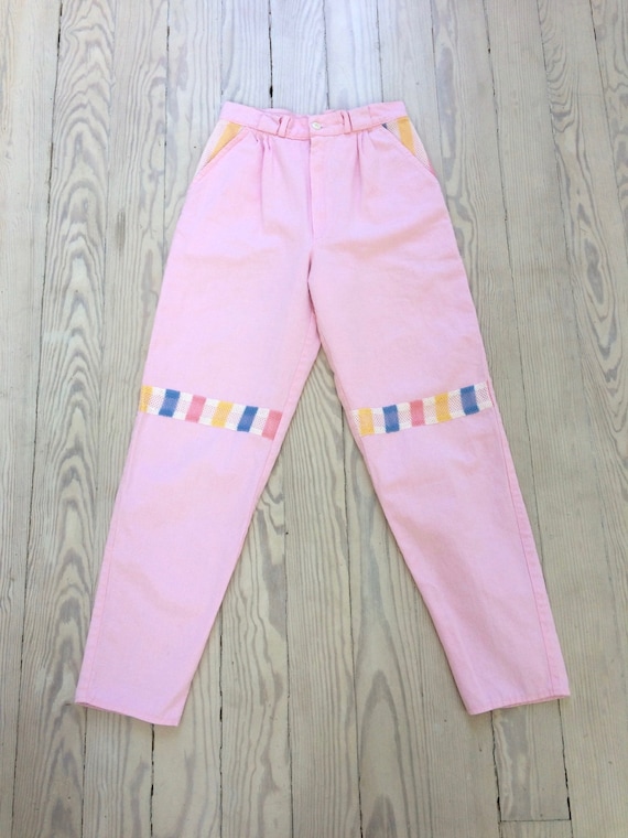 1980s Set / 80s Pink Free Lady Top & Pants Set / … - image 5