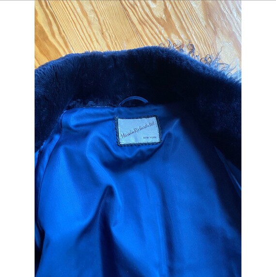 RARE Vintage 1980s Coat / 80s Dyed Mongolian Lamb… - image 7