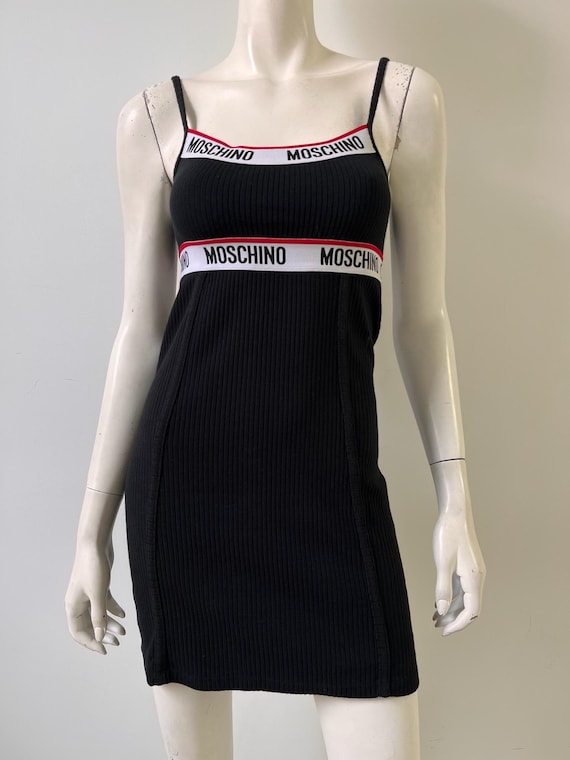 1990s Dress / 90s Sexy Moschino Ribbed Knit Mini Dress / Extra Small - Etsy 1990s Dress / 90s Sexy Moschino Ribbed Knit Mini Dress / Extra Small - Etsy