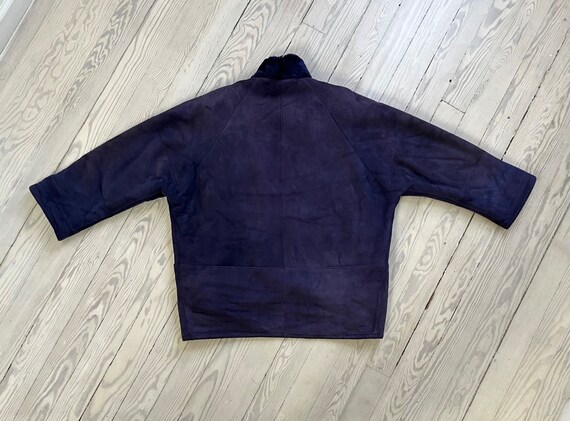 1980s Jacket / 80s Purple Shearling Sheepskin Jac… - image 7