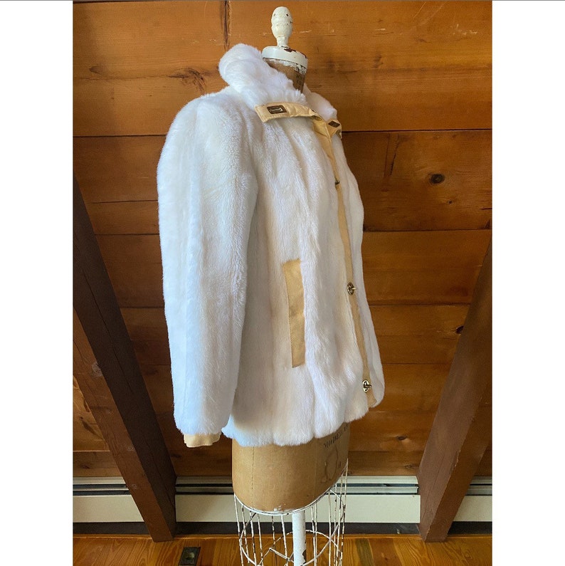 TRAF-Chaqueta de piel sintética con cinturón para mujer abrigo Vint TRAF-Chaqueta de piel sintética con cinturón para mujer abrigo Vint