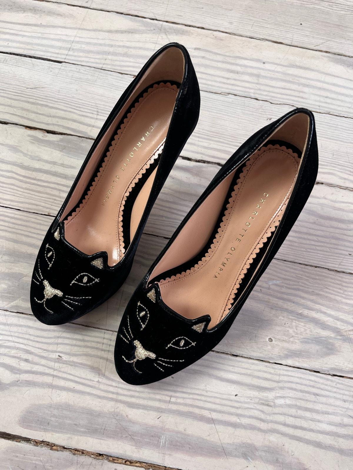 Charlotte Olympia Velvet Cat Heels - Etsy