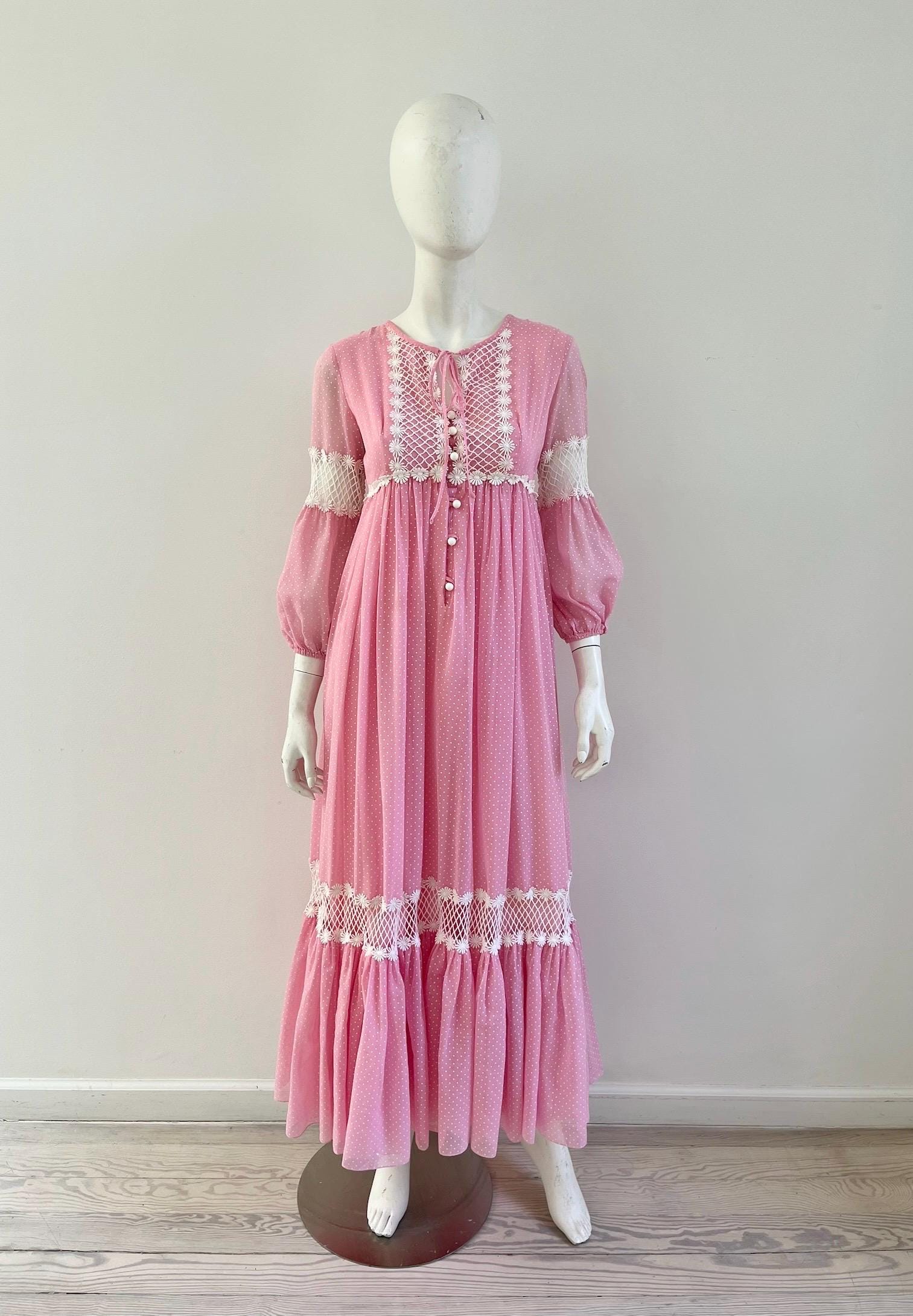 70's Milk Maid Dress - Etsy
