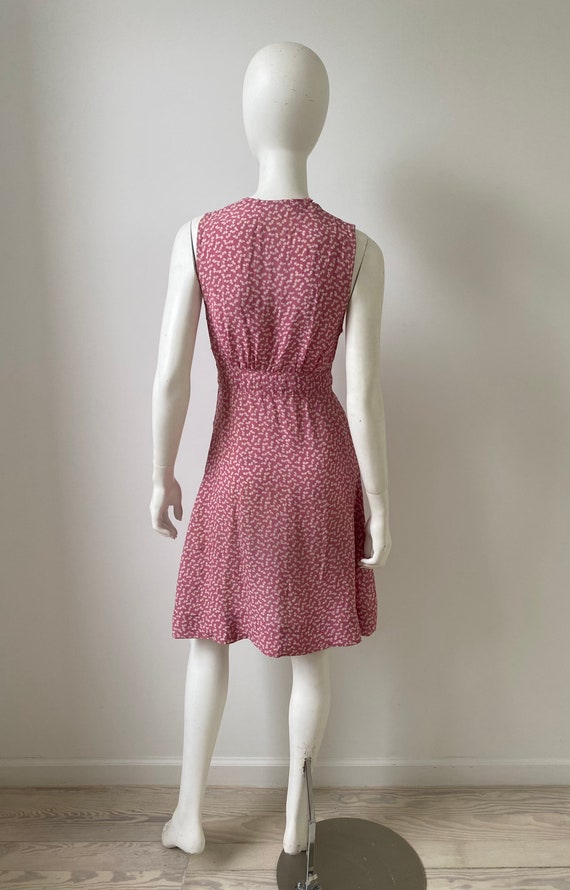 Vintage 1940s Dress / 40s Pink Floral Day Dress /… - image 5