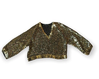 rose gold sequin sweater