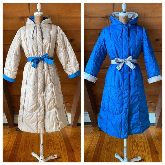 Vintage 1980s Jacket / 80s Reversible Quilted Puff