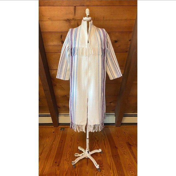 Vintage 1980s Coat / 80s Deadstock Norwegian Strip
