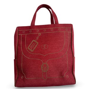 Sac à main vintage des années 70/Roberta di Camerino Trompe-l'œil bourgogne des années 70