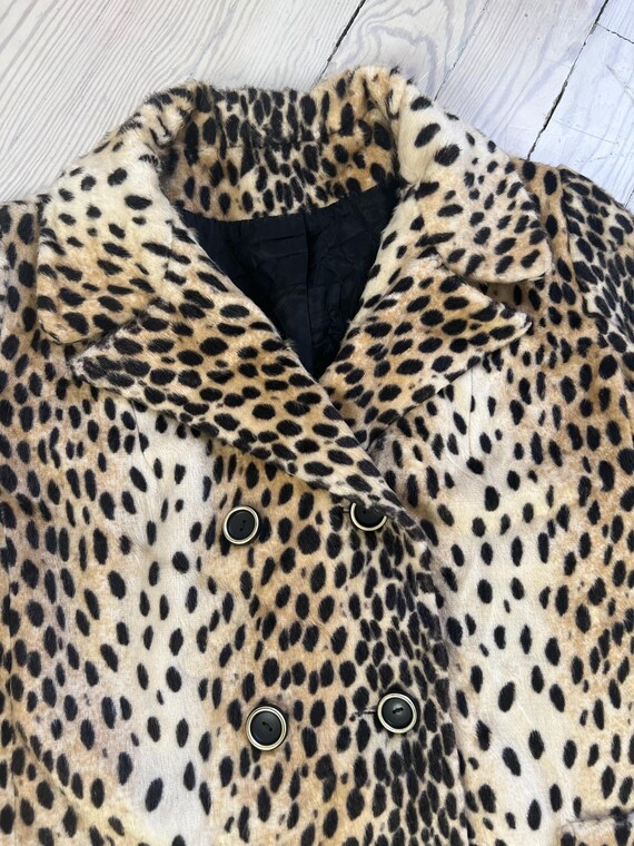 1970s leopard coat with faux fur collar