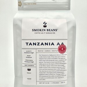 2 pound Tanzania AA * Specialty Coffee * Order Today Roasted Today * for Best Taste