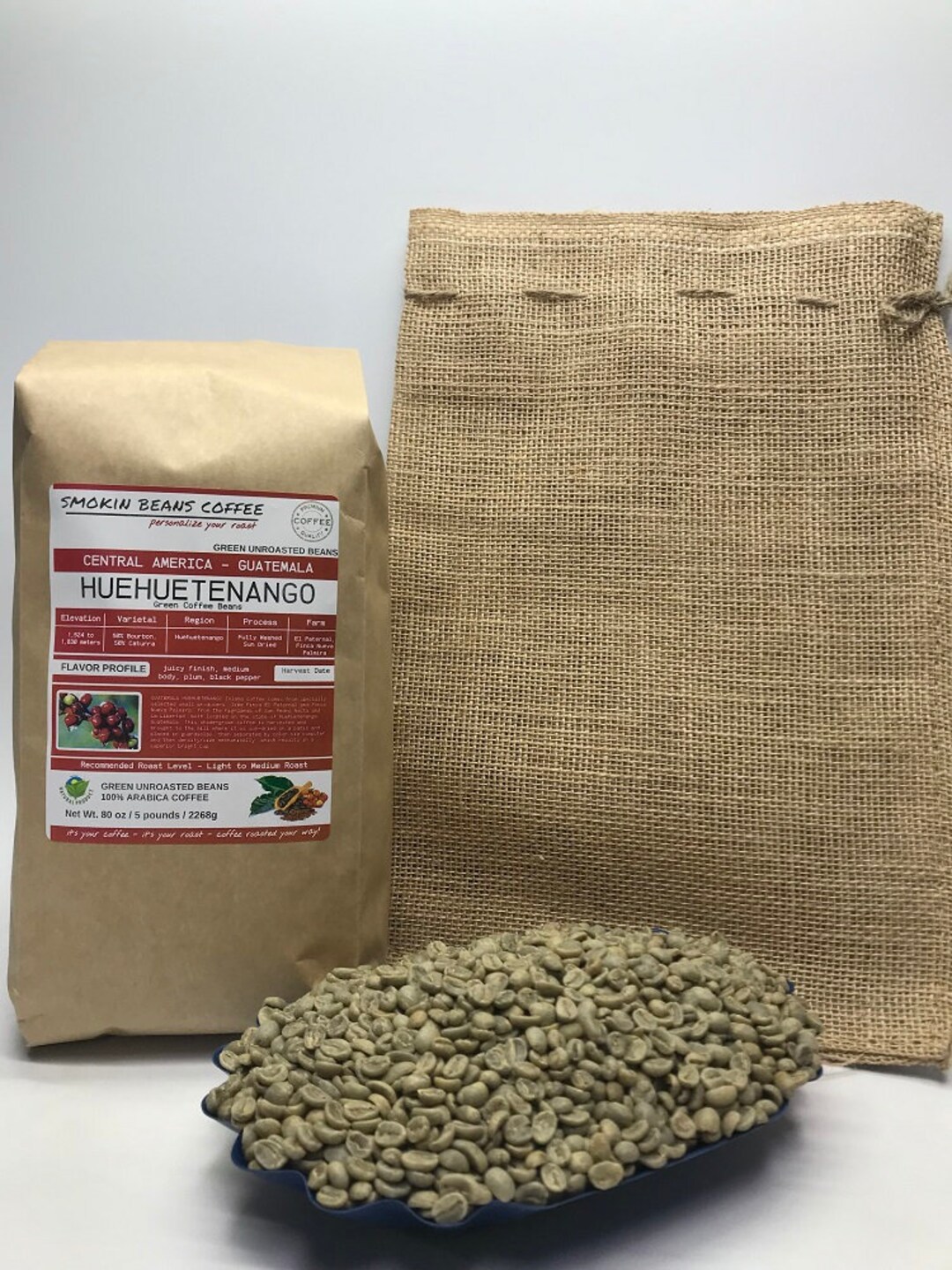 Rise Coffee 20 Lbs) Guatemala Gourmet Specialty Grade Green s Raw