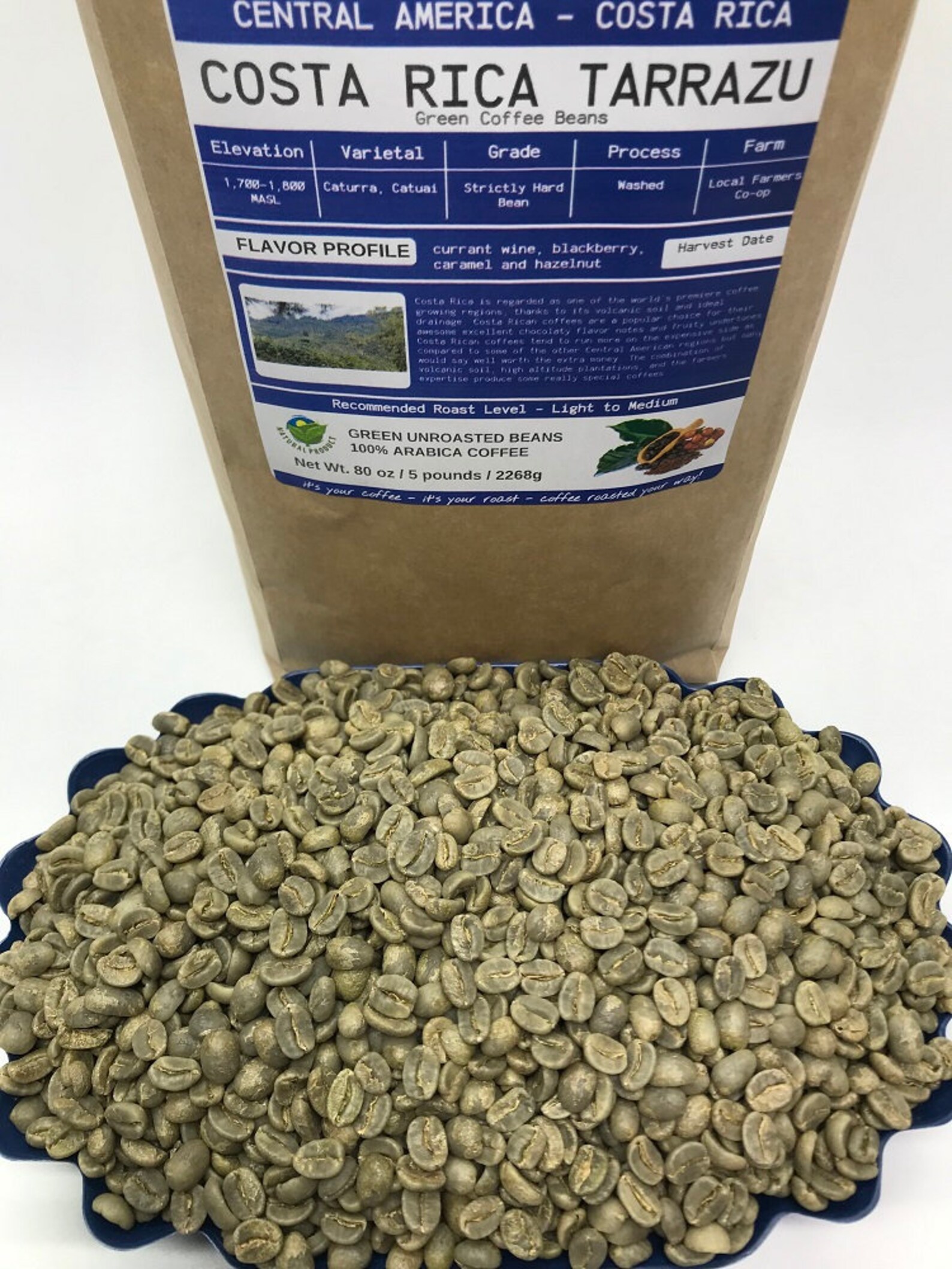 1lb/30lb Costa Rica Tarrazu Specialty Grade Unroasted Etsy