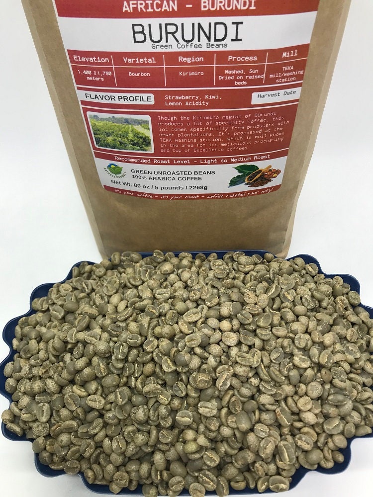 1lb/30lb Burundi African Coffee Premium Unroasted Green Etsy UK